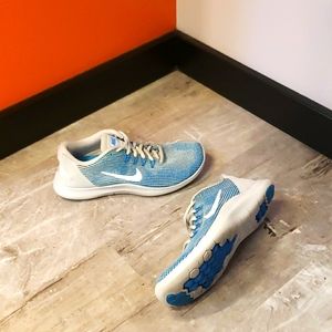 Nike Womens Running Shoes Flex RN 2018 Blue White 6.5 6 1/2